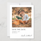 Moderne minimalistische foto Save the Date Wedding Magnetische Uitnodiging (Voorkant)