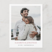 Moderne minimalistische foto Save the Date Wedding Uitnodiging Briefkaart (Voorkant)