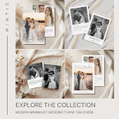 Moderne Minimalistische Foto Scriptie Bruiloft Bedankkaart