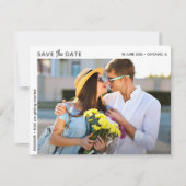 Moderne minimalistische foto Sla de datumkaart op Save The Date (Voorkant)