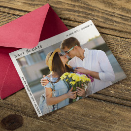Moderne minimalistische foto Sla de datumkaart op Save The Date