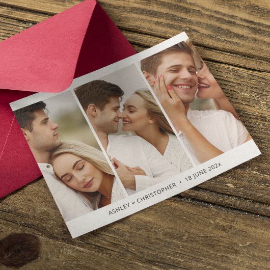 Moderne minimalistische foto Sla de datumkaart op Save The Date