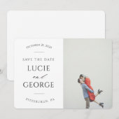 Moderne minimalistische foto slaat de datum op (Voorkant / Achterkant)