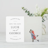 Moderne minimalistische foto slaat de datum op (Staand voorkant)