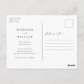 Moderne minimalistische foto slaat de datum op briefkaart (Achterkant)