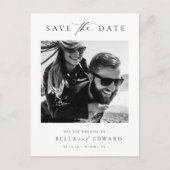 Moderne minimalistische foto slaat de datum op briefkaart (Voorkant)