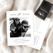 Moderne minimalistische foto slaat de datum op briefkaart