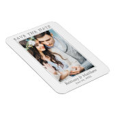 Moderne minimalistische foto slaat de datum op magneet (Rechterzijde)