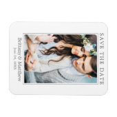 Moderne minimalistische foto slaat de datum op magneet (Horizontaal)