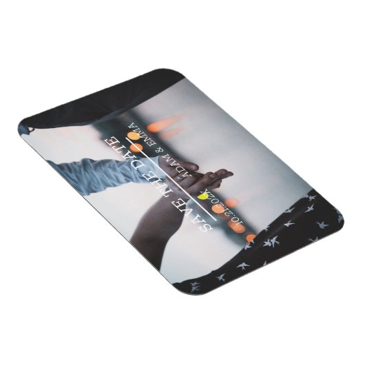 Moderne minimalistische foto slaat de datum op magneet (Rechterzijde)