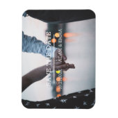 Moderne minimalistische foto slaat de datum op magneet (Verticaal)