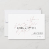 Moderne minimalistische foto slaat de datum op save the date (Voorkant)