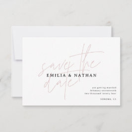 Moderne minimalistische foto slaat de datum op save the date