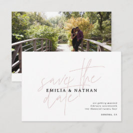 Moderne minimalistische foto slaat de datum op save the date