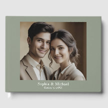 Moderne Minimalistische Foto Trouwgastenboek Sjabl