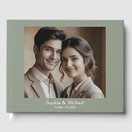 Moderne Minimalistische Foto Trouwgastenboek Sjabl Gastenboek