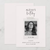 Moderne minimalistische foto uitnodiging (Voorkant / Achterkant)