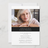 Moderne minimalistische foto Uitvaart Kaart (Voorkant)