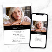 Moderne minimalistische foto Uitvaart Kaart