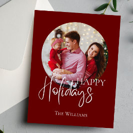 Moderne Minimalistische Foto Vakantie Feestdagenkaart