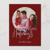 Moderne Minimalistische Foto Vakantie Feestdagenkaart (Voorkant)