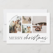 Moderne minimalistische foto vakantie Kaart (Voorkant)