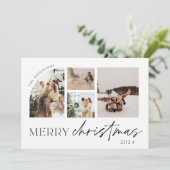 Moderne minimalistische foto vakantie Kaart (Staand voorkant)