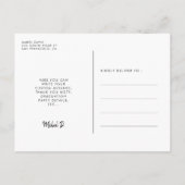 Moderne, minimalistische foto van afstuderen briefkaart (Achterkant)