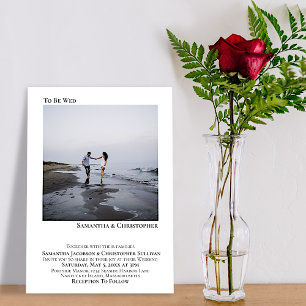 Moderne minimalistische foto van Artsy Simple Wedd Kaart