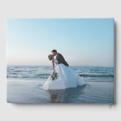 Moderne minimalistische foto van bruiloft gastenboek (Achterkant)