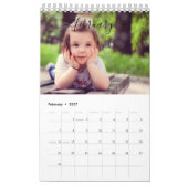 Moderne minimalistische foto van de Aangepaste ree Kalender (Feb 2027)