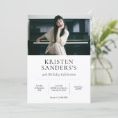 Moderne minimalistische foto verjaardag kaart (Staand voorkant)