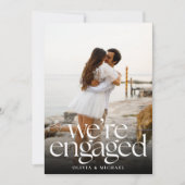 Moderne Minimalistische Foto Verloving Aankondigin (Voorkant)