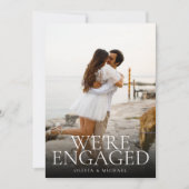 Moderne Minimalistische Foto Verloving Aankondigin (Voorkant)