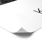 Moderne Minimalistische Foto Verlovingsfeest Begro Poster (Hoek)