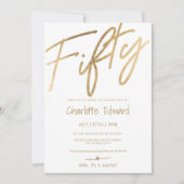 Moderne, minimalistische foto-verrassing 50 kaart (Voorkant)