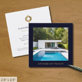 Moderne minimalistische foto vierkante visitekaartje