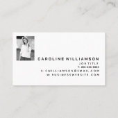 Moderne minimalistische foto Visitekaartje (Achterkant)