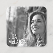 Moderne minimalistische foto Visitekaartje w / Soc (Voorkant)