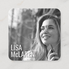 Moderne minimalistische foto Visitekaartje w / Soc