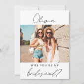 Moderne minimalistische foto zal je mijn bruidsmei kaart (Voorkant)