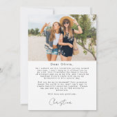 Moderne minimalistische foto zal je mijn bruidsmei kaart (Achterkant)