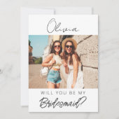 Moderne minimalistische foto zal je mijn bruidsmei kaart (Voorkant)