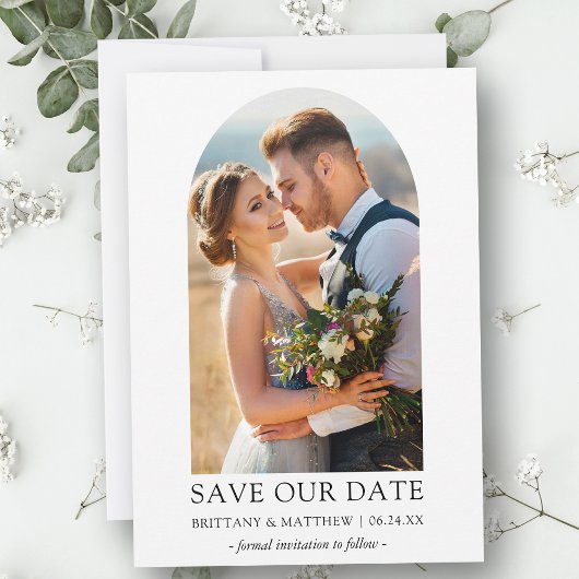 Moderne minimalistische fotoArch bespaart onze dat Save The Date