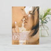 Moderne, Minimalistische Fotobased Save The Date K (Staand voorkant)
