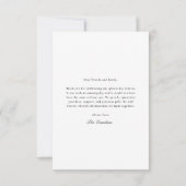 Moderne minimalistische fotobruiloft bedankkaart (Achterkant)