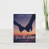 Moderne minimalistische fotobruiloft bespaart datu aankondiging (Voorkant)