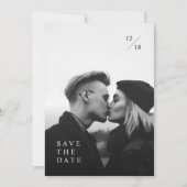 Moderne minimalistische fotobruiloft bespaart datu kaart (Voorkant)