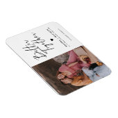 Moderne minimalistische fotobruiloft bespaart datu magneet (Rechterzijde)