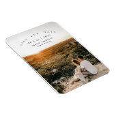 Moderne minimalistische fotobruiloft bespaart datu magneet (Rechterzijde)